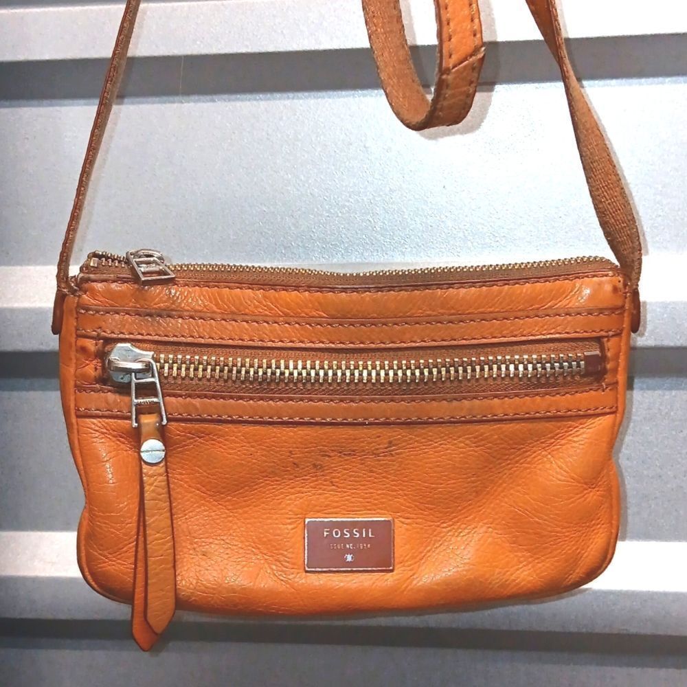 Fossil Leather Mini Crossbody